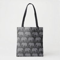 African Elephant Silhouettes Pattern