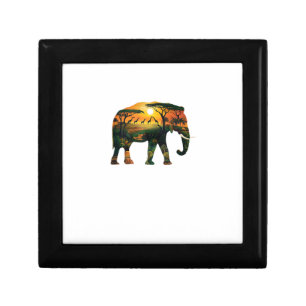 African Elephant Sunset Safari Nature Lovers Shirt Gift Box