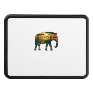 African Elephant Sunset Safari Nature Lovers Shirt Hitch Cover