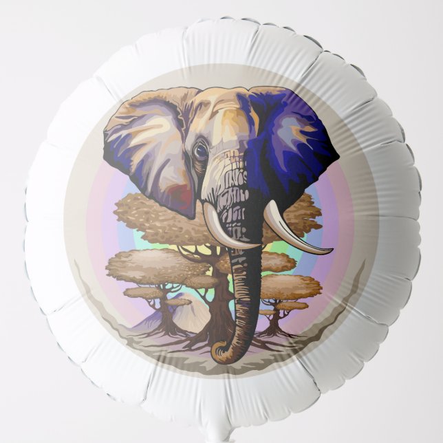African Elephant Surreal Portrait  Balloon (Front)