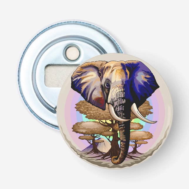 African Elephant Surreal Portrait  Bottle Opener (Front)