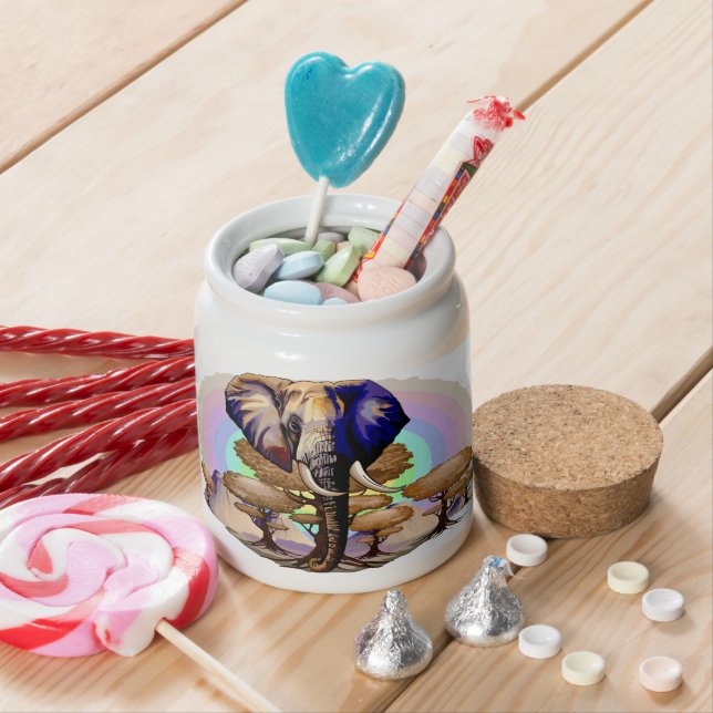 African Elephant Surreal Portrait  Candy Jar (In Situ)