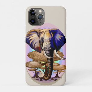 African Elephant Surreal Portrait  iPhone 11 Pro Case