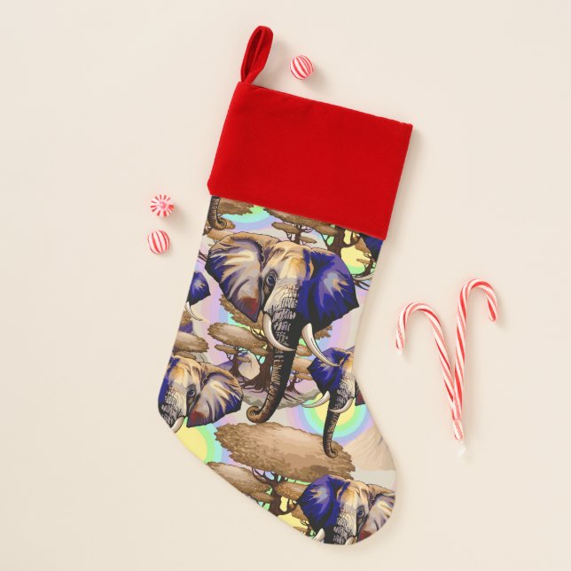 African Elephant Surreal Portrait  Christmas Stocking (Front)