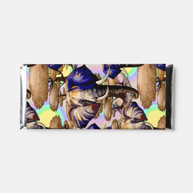 African Elephant Surreal Portrait  Hershey Bar Favors (Front)