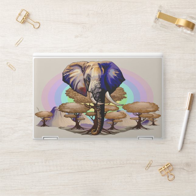 African Elephant Surreal Portrait  HP Laptop Skin (Desk)
