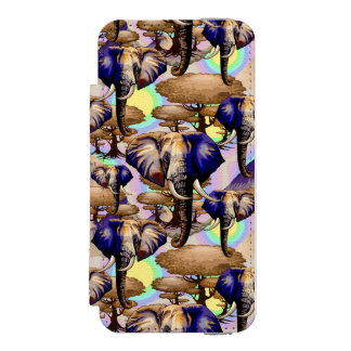 African Elephant Surreal Portrait iPhone SE/5/5s Wallet Case