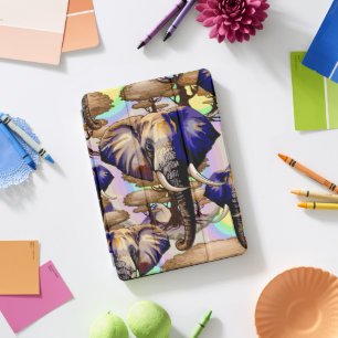 African Elephant Surreal Portrait iPad Pro Cover