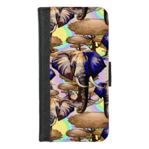 African Elephant Surreal Portrait  iPhone 8/7 Wallet Case
