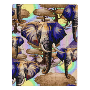 African Elephant Surreal Portrait  Jigsaw Puzzle