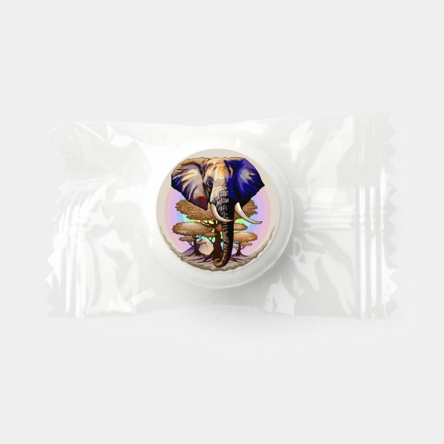 African Elephant Surreal Portrait  Life Saver® Mints (Front)