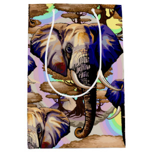 African Elephant Surreal Portrait Medium Gift Bag
