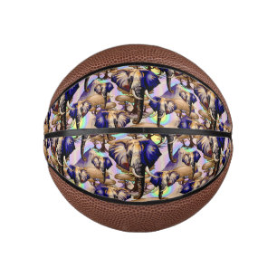 African Elephant Surreal Portrait Mini Basketball