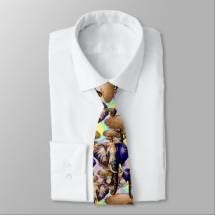 African Elephant Surreal Portrait Neck Tie