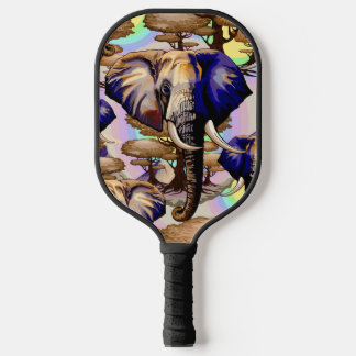 African Elephant Surreal Portrait  Pickleball Paddle
