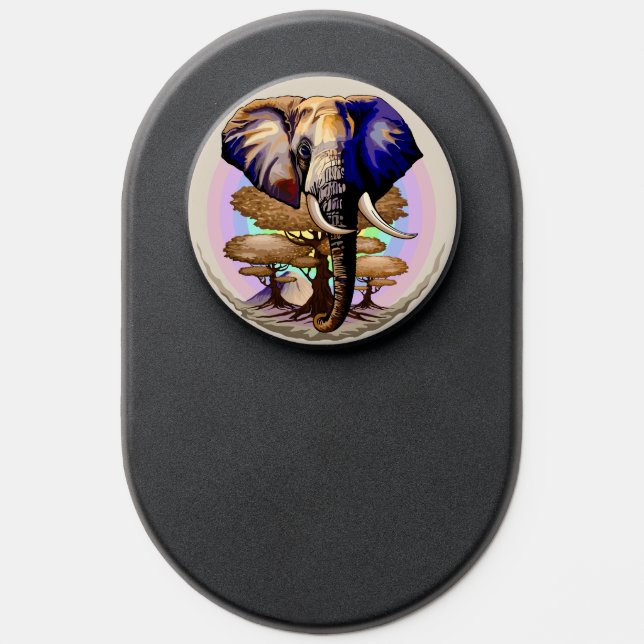 African Elephant Surreal Portrait  PopSocket (Popsocket)