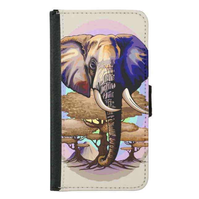 African Elephant Surreal Portrait  Samsung Galaxy Wallet Case (Front)
