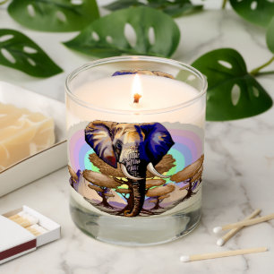 African Elephant Surreal Portrait  Scented Candle