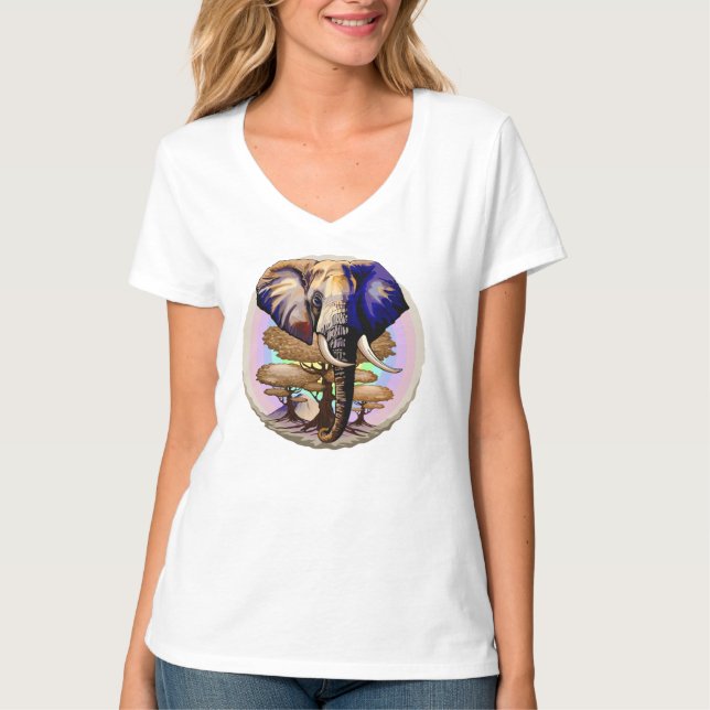 African Elephant Surreal Portrait  T-Shirt (Front)