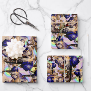 African Elephant Surreal Portrait Wrapping Paper Sheets