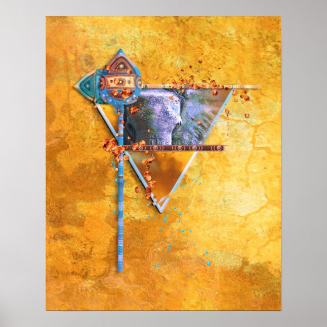 African Elephant “THE MIGHTY TRIBE" Poster (Front)