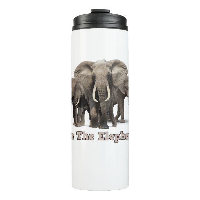African Elephant Thermol Tumbler (Front)