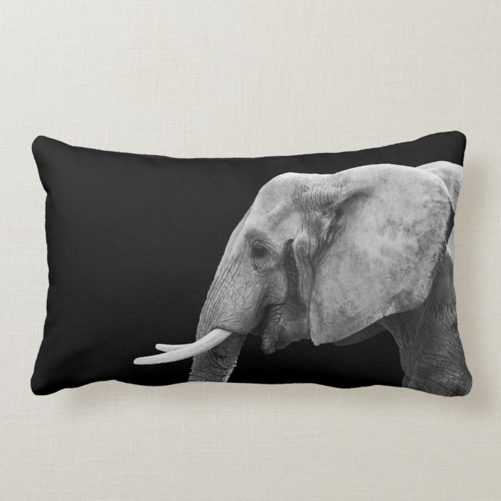 African Elephant Throw Pillow