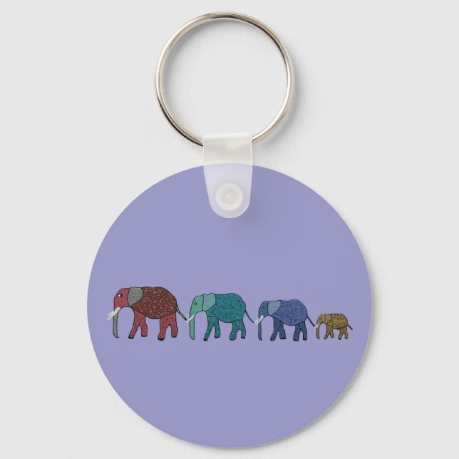 African Elephant Walk Keychain (Front)