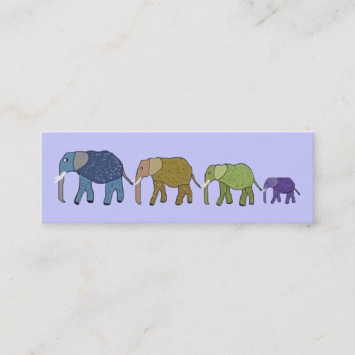 African Elephants Bookmarks Mini Business Card