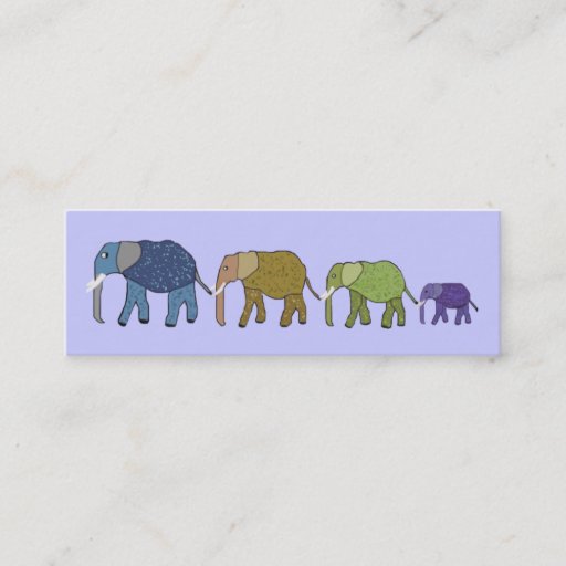 Customizable African Elephants Bookmark Business Cards