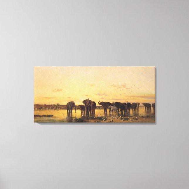 African Elephants Canvas Print (Front)