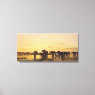 African Elephants Canvas Print