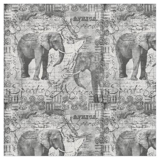 African Elephants Fabric