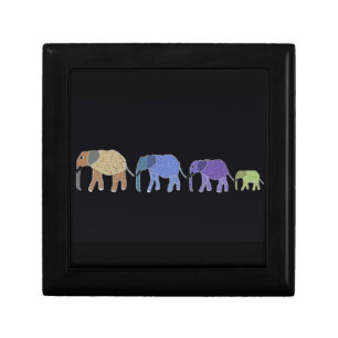 African Elephants Jewelry Box
