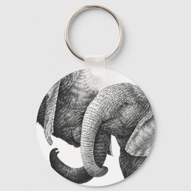 African Elephants Keychain (Front)
