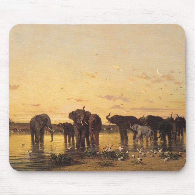 African Elephants Mouse Pad (Front)
