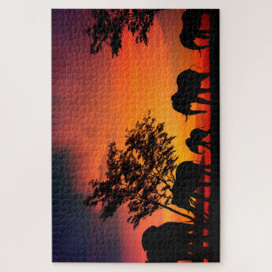 African Elephants on the Serengeti Plains Jigsaw Puzzle
