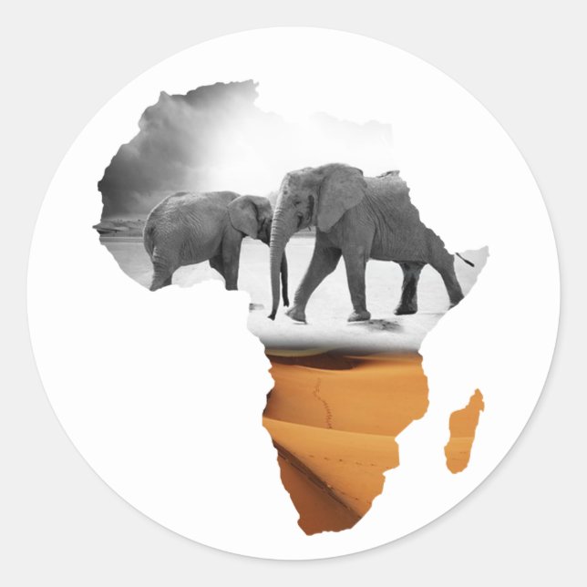 African elephants sticker (Front)