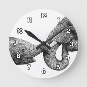 African Elephants Wall Clock