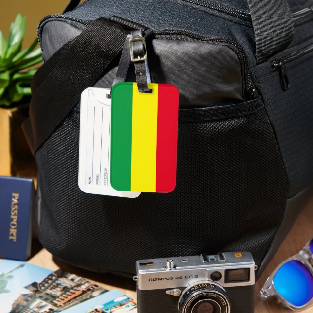 African Ethiopia Rasta Flag Luggage Tag (Front & Back)