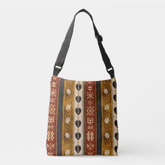 African Ethnic Cowrie Geometric Crossbody Bag