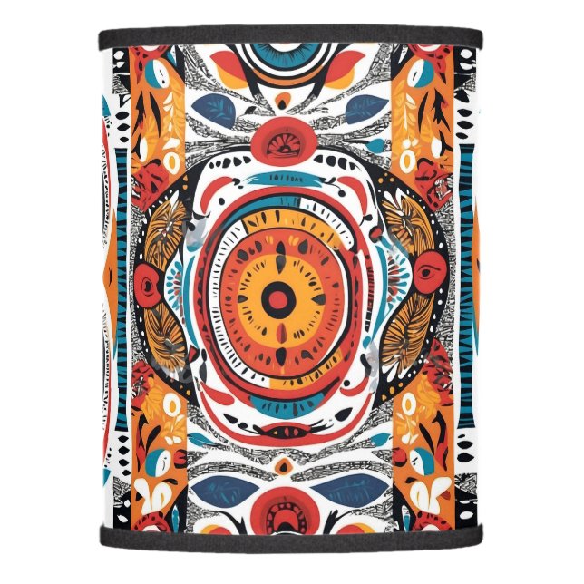 African Ethnic Design Lamp Shade (Front)