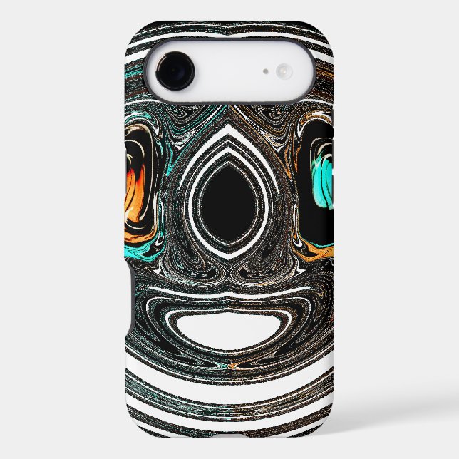 African Ethnic Doodle Zebra textured Art Print Case-Mate iPhone Case (Back)