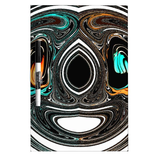 African Ethnic Doodle Zebra textured Art Print Dry-Erase Board (Front)