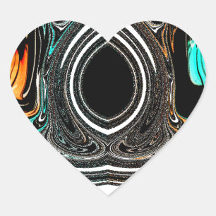 African Ethnic Doodle Zebra textured Art Print Heart Sticker