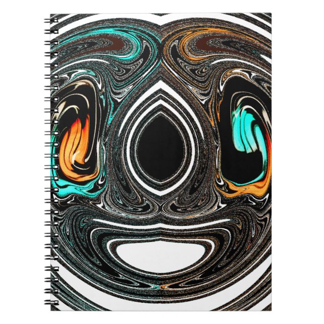 African Ethnic Doodle Zebra textured Art Print Notebook (Front)