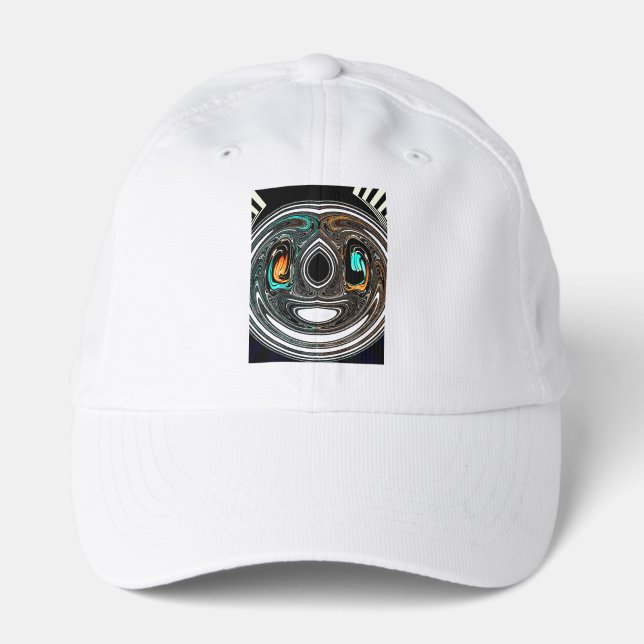 African Ethnic Doodle Zebra textured Art Print Performance Cap (Front)