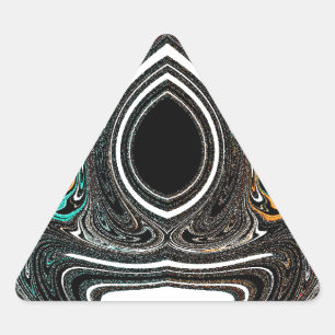 African Ethnic Doodle Zebra textured Art Print Triangle Sticker