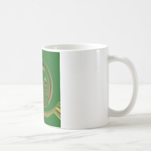 African Ethnic Green Floral Motif Pattern Design Coffee Mug