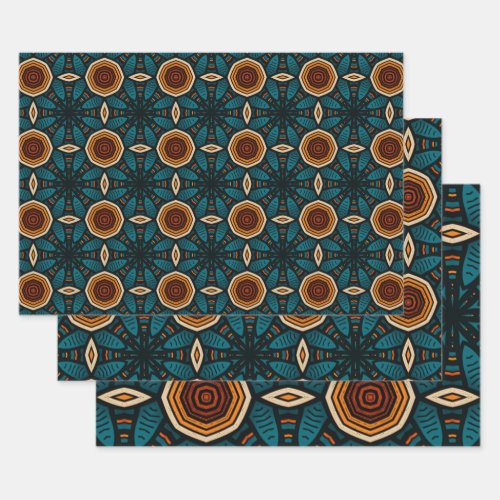 African Ethnic Inspired Pattern No4 Wrapping Paper Sheets